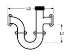 Glass Condensate Traps - "Running Trap" Horizontal Inlet / Outlet
