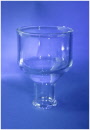 Glass Condensate Traps - Glass Tundish / Drip Cup - Horizontal Inlet / Outlet