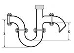 Glass Condensate Traps - "S Trap" Horizontal Inlet / Outlet (includes discharge bend)