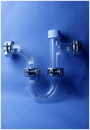 Glass Condensate Traps - "Running Trap" - Horizontal Inlet / Outlet